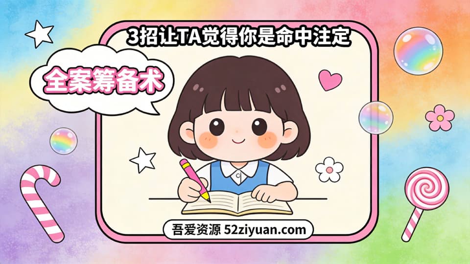 【原创】表白方法第十六集《全案筹备术，3招让TA觉得你是命中注定3招让TA觉得你是命中注定》精品恋爱绘本