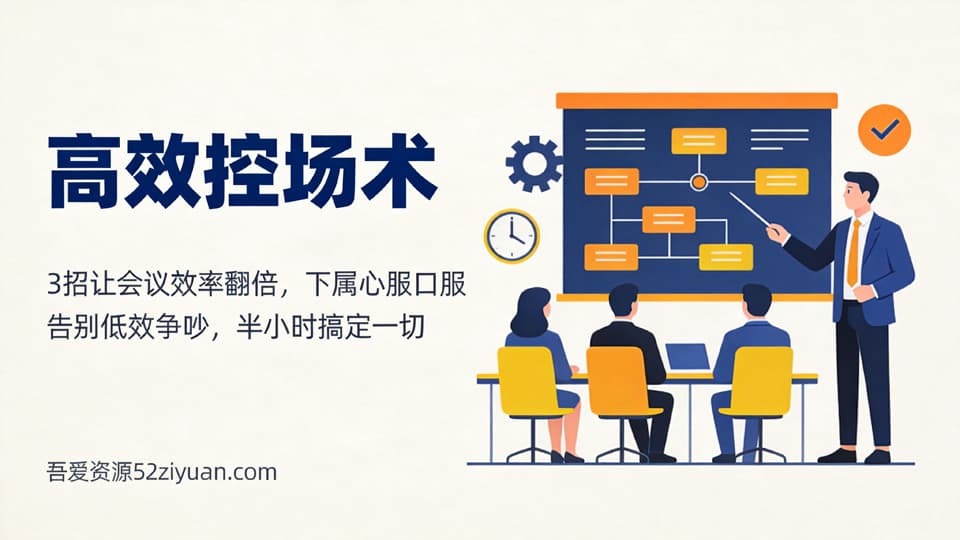 【原创】危机处理第十一集《高效控场术，3招让会议效率翻倍，下属心服口服》职场实战教程