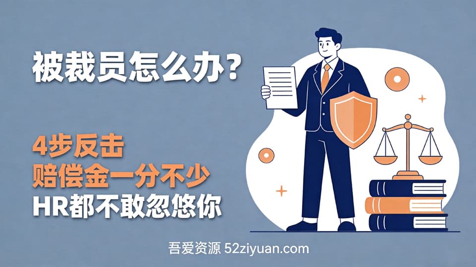 【原创】危机处理第二十一集《被裁员怎么办？全流程实战处理方案，让你赔偿金一分不少，HR不敢忽悠你》职场实战教程