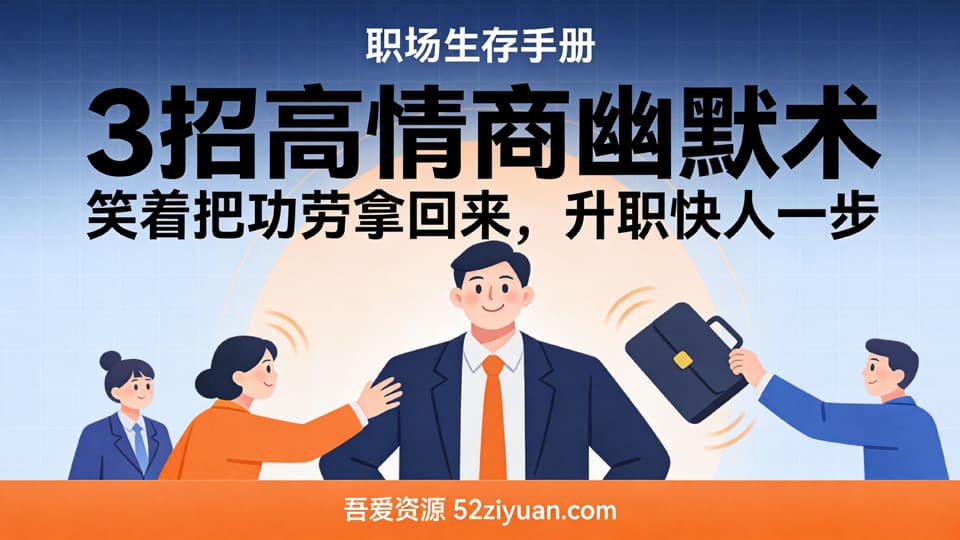 【原创】危机处理第六集《3招高情商幽默术，笑着把功劳拿回来，升职快人一步》职场实战教程