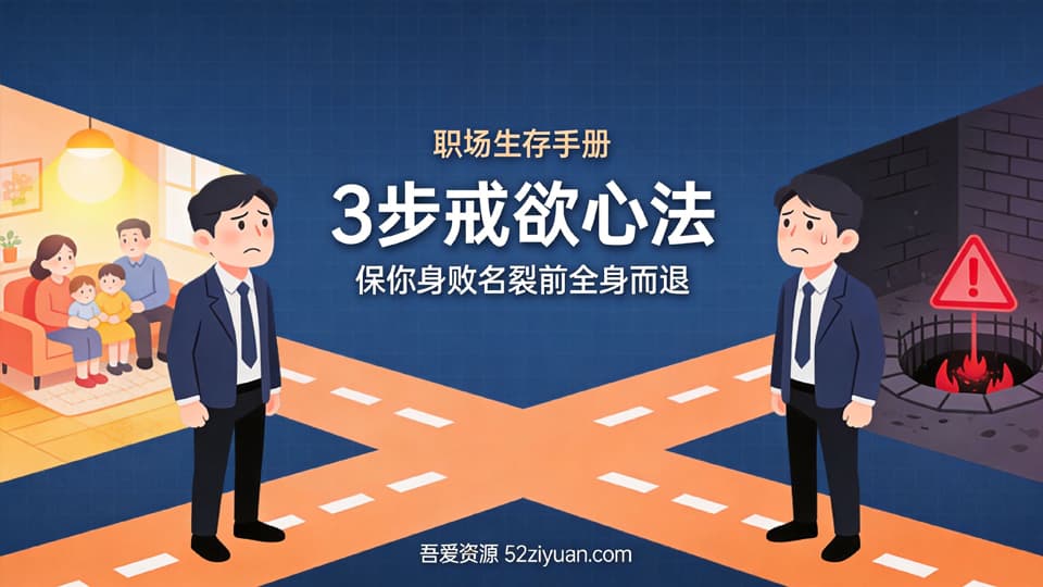 【原创】职场避坑第八集《3步戒欲心法保你职场全身而退，保你身败名裂前全身而退》职场实战教程